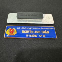 Bảng tên cài áo đổ keo trong 2 mặt
