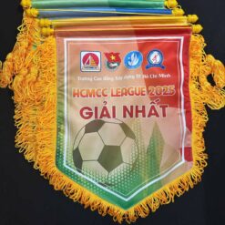 Cờ lưu niệm bóng đá thiết kế theo yêu cầu