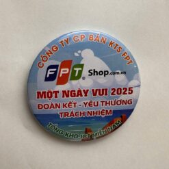 Huy hiệu nhựa tròn thiết kế theo yêu cầu kích thước 7.5cm