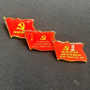 Huy hiệu đảng bộ kim loại phủ keo