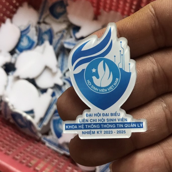Huy hiệu nhựa mica