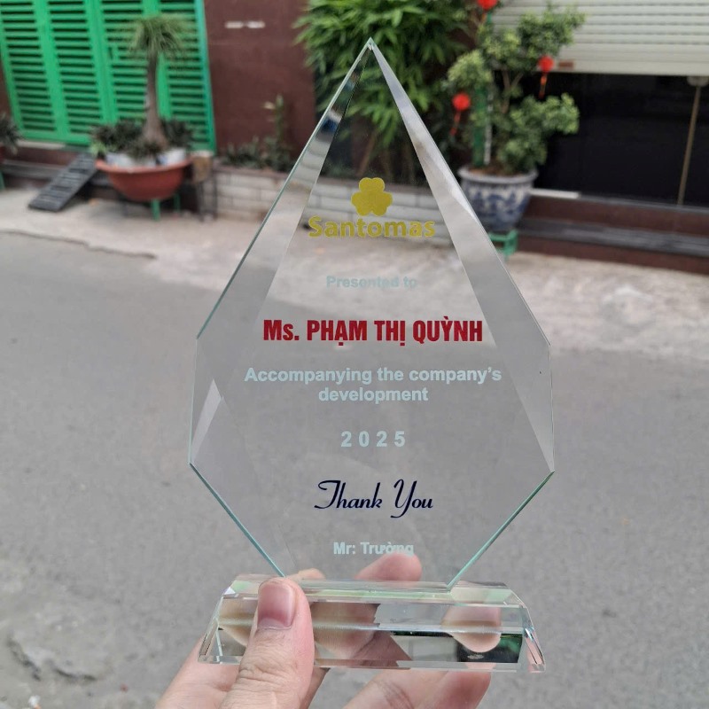 Cup vinh danh in theo yêu cầu