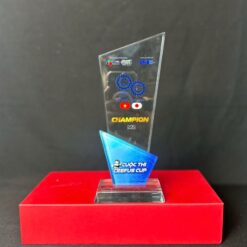 Mẫu cup thủy tinh lưu niệm cuối năm