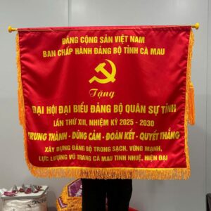 Cờ Đảng in nội dung theo yêu cầu