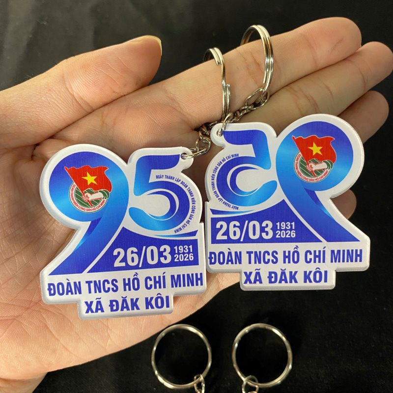 Móc khóa mica 95 năm ngày thành lập đoàn Móc khóa mica 95 năm ngày thành lập đoàn