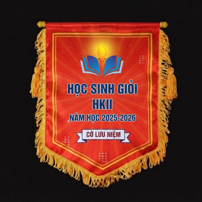 Mua cờ lưu niệm học sinh giỏi HKII