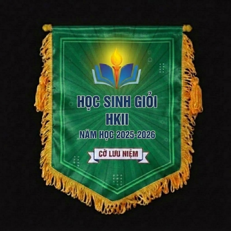 Cờ lưu niệm học sinh giỏi in theo yêu cầu