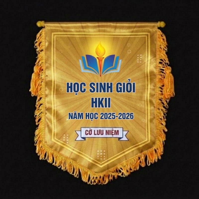Cờ lưu niệm học sinh giỏi theo yêu cầu