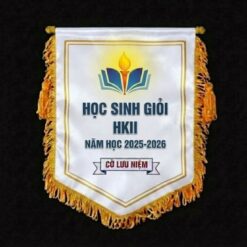Cờ lưu niệm học sinh giỏi thiết kế theo yêu cầu
