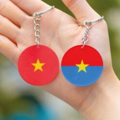 Móc khóa dạng tròn chào mừng ngày đất nước thống nhất