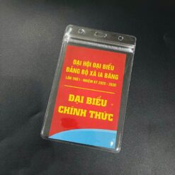Thẻ đeo đại hội kèm bao thẻ