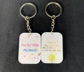 Mẫu móc khóa mica Móc khóa mica giá rẻ