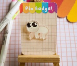 Pin acrylic badge